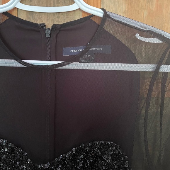French connection size 6 sequin black gown - Picture 2 of 5